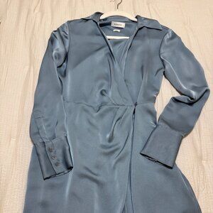 Aritzia Light Blue Wrap Dress